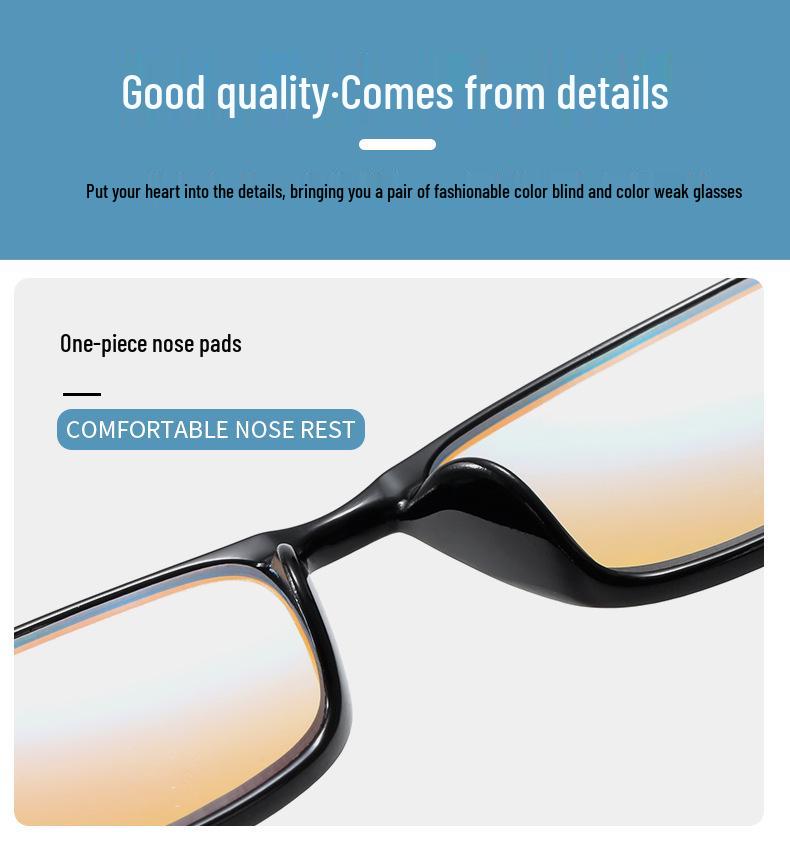Унисекс очки для коррекции цветовой слепоты при красно-зеленой слабости с полнокадровым дизайном для улучшения распознавания цветов и чтения изображений