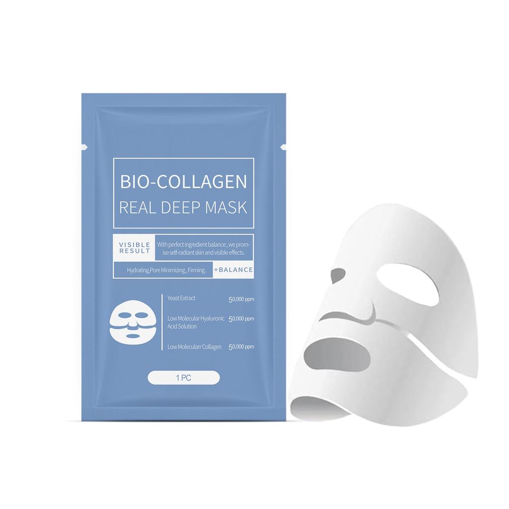 Bio Collagen True Deep Mask, Коллагеновая маска на ночь, Коллагеновая маска для ухода за лицом, Увлажняющая антивозрастная маска(5мл)
