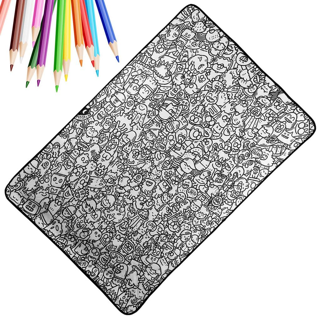 100x150 см DIY одеяло для раскрашивания, раскрась свое одеяло, мягкий уютный флис, коврик для рисования, моющийся, многоразовый, уютный домашний декор, одеяло