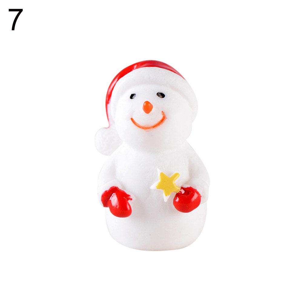 Мини-фигурка из смолы Рождественская елка Клаус DIY Садовая фея Санта Снеговик Украшения MIT