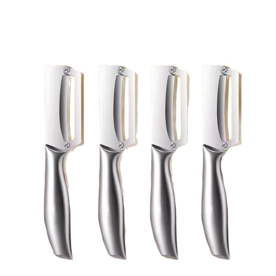 Кухонная овощечистка из нержавеющей стали для кольраби, утолщенная конструкция для легкой очистки