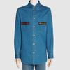 Gucci Джинсовая рубашка с длинным рукавом и веб-деталями 626480-XDBCG-4447