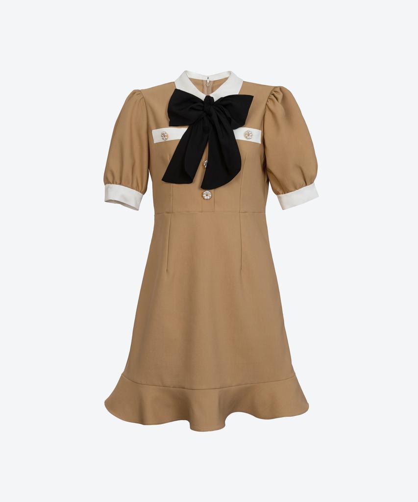UNTAGE Мини-платье с воротником-матроска из тенсела_Uws-Ss02