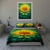 Vibrant sunflower foliage. Bedding Duvet cover sets Duvet covers Pillowcases gifts (1 * Duvet Cover 2 * Pillowcases, without duvet insert)