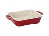 Керамическое прямоугольное блюдо staub 14 x 11 см, цвет вишневый 40511-219