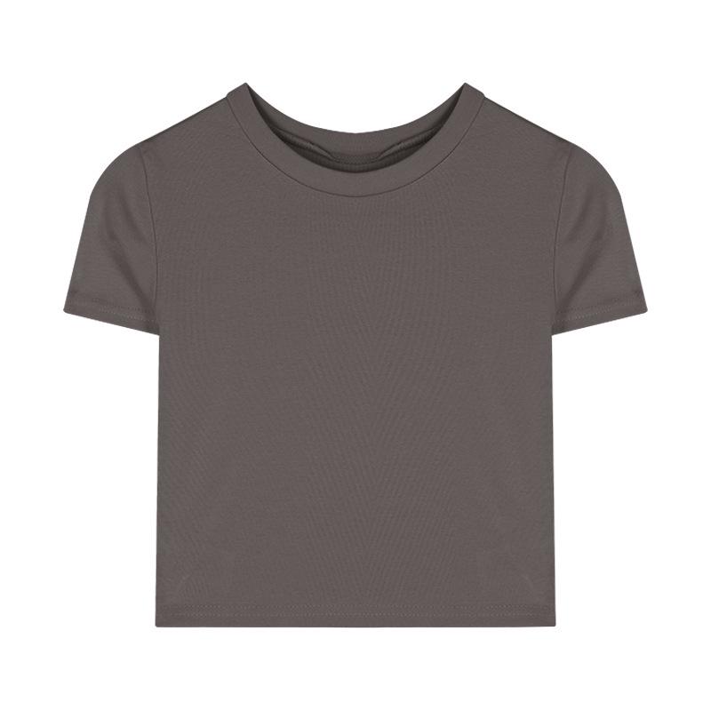 2025 Summer Sweet Pure Desire T-Shirt: Slim Fit, Short-Sleeved, Sexy Style for Women