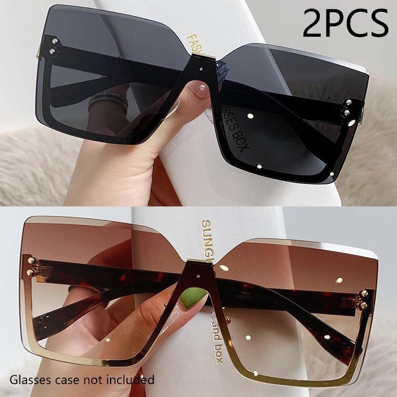 New European And American Style Half-frame Metal Sunglasses Fashion Slim Women's Sunglasses Anti-uv Glasses