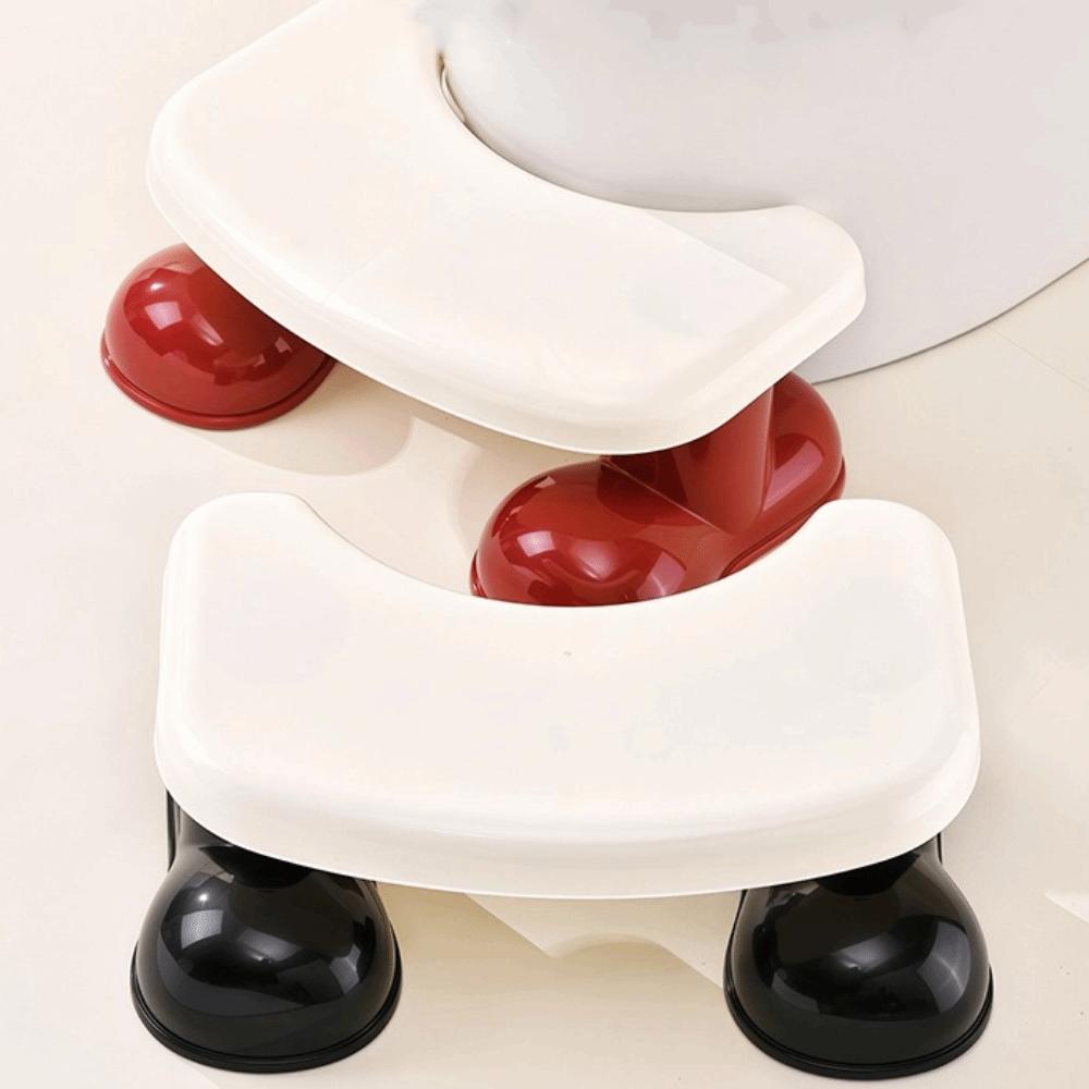 Plastic Toilet Stool Sturdy Poop Stool Comfortable Anti-Slip Seat Stool for Adults