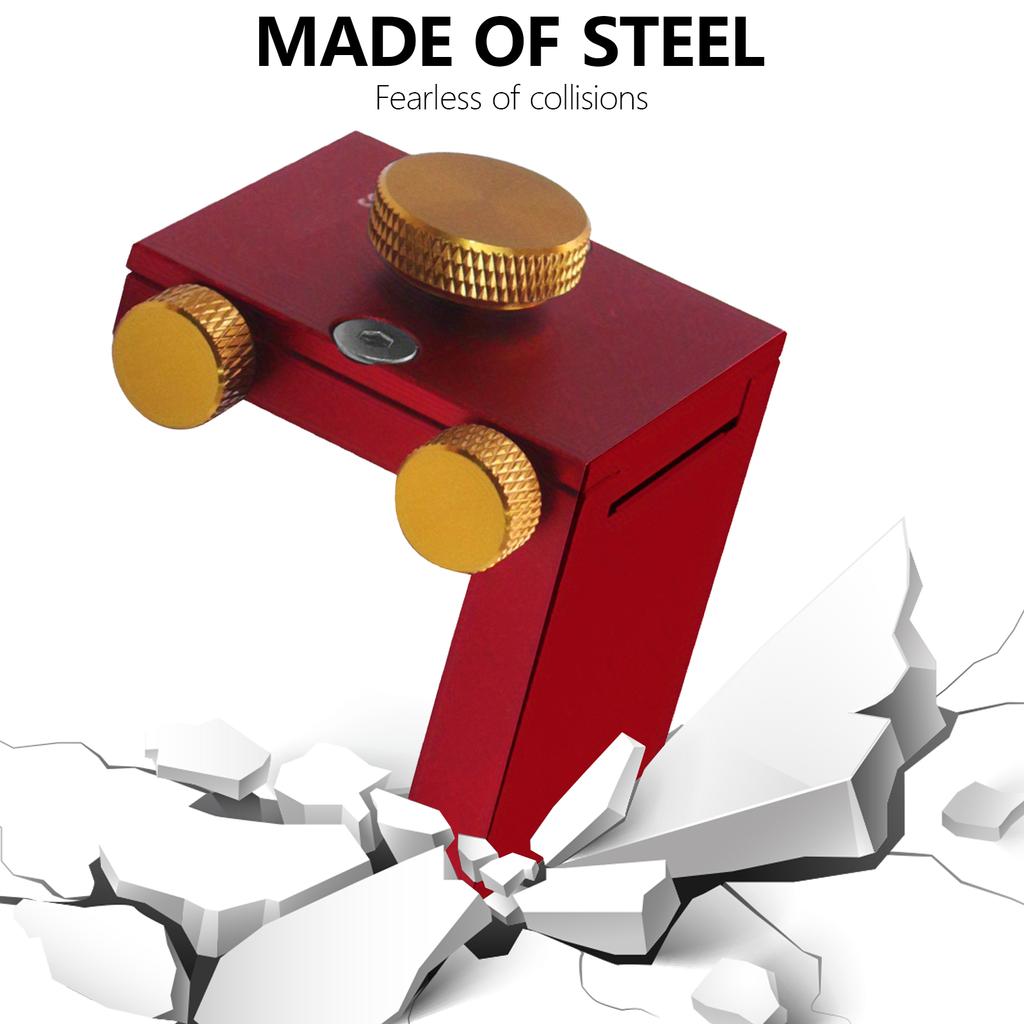 Woodworking Scribe Steel Ruler Scribing Positioning Block Woodworking T-Type Scribing Ruler Stops Tools