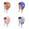 Children Winter Flight Cap With Fleece Lining And Goggles For Outdoor Play