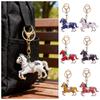 Sparkling Rhinestones Horse Keychain Colorful Backpack Pendant Car Key Chain  Backpack Decoration