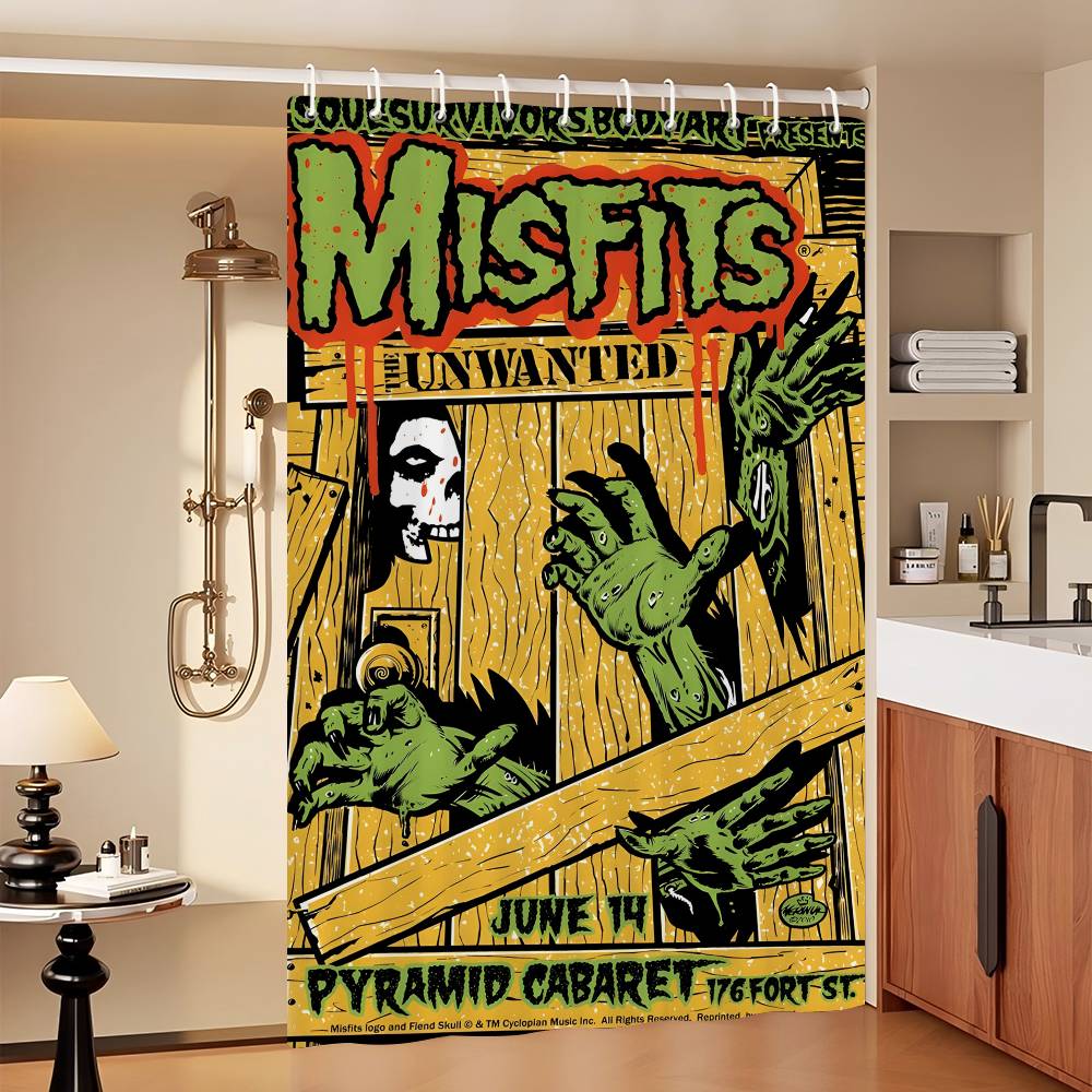 M-Misfits Hot 1 Piece Of 150X180Cm Printed Shower Curtain Partition Bathroom Waterproof And Mold Resistant