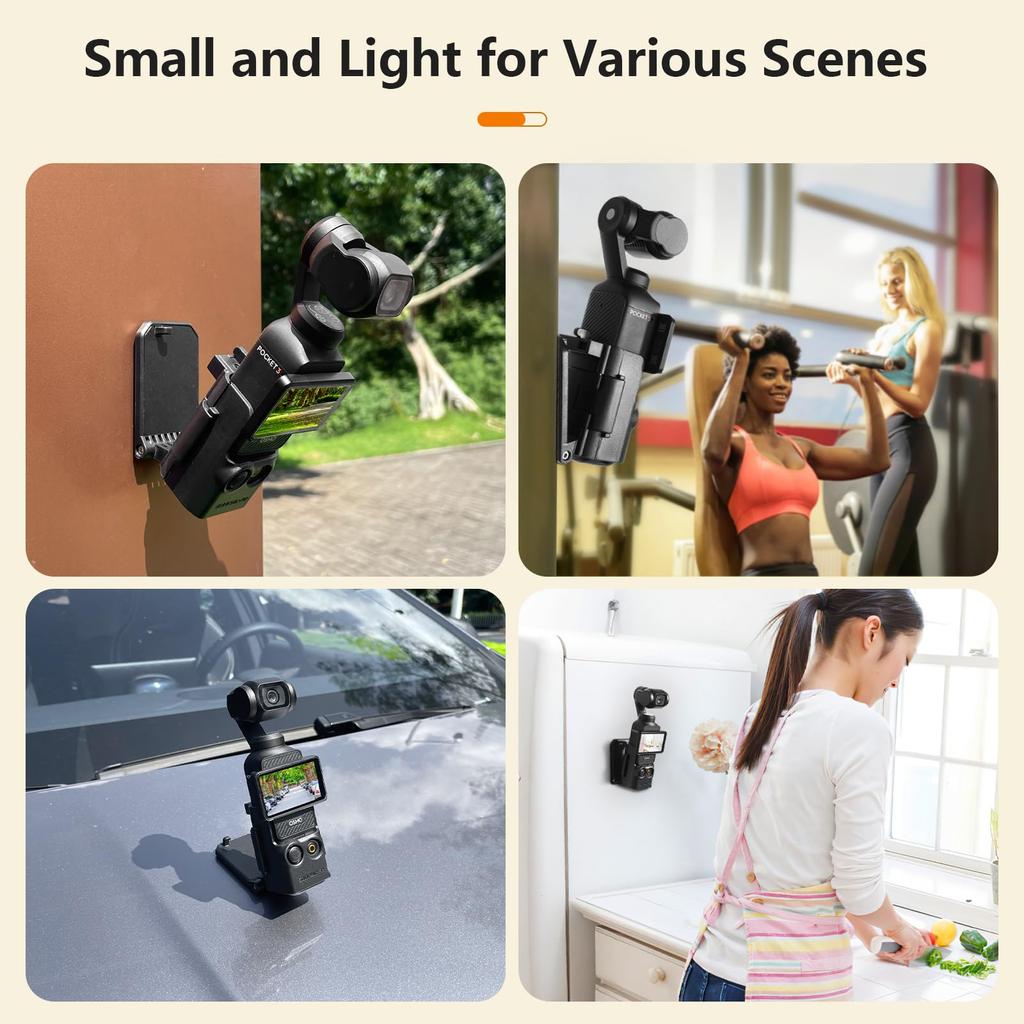 Magnetic Mount Stand Compatible with DJI Osmo Pocket 3, Pocket3 Accessories Expansion Adapter Magnet Suction Case Holder