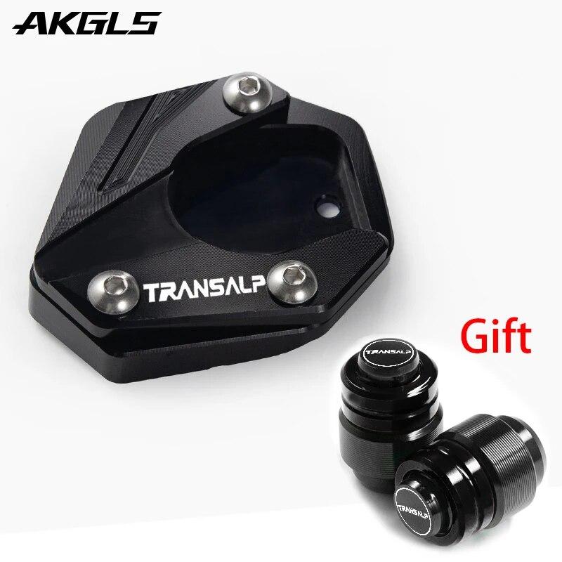 For Honda XLV 600 650 700 TRANSALP 600 Side Bracket Extension Pad Bracket Plate Enlargement and Tire Air Valve Cover Accessories