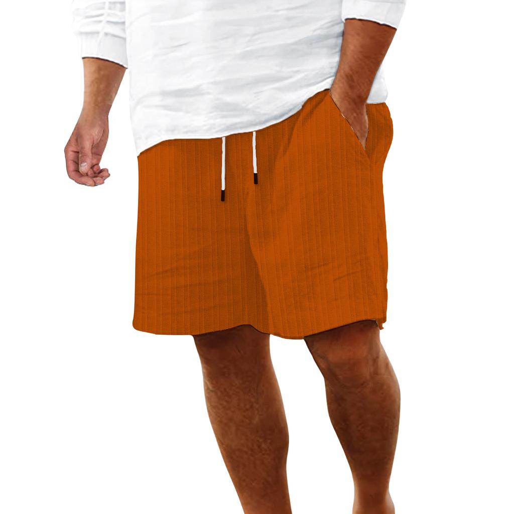 Мужские спортивные хлопковые льняные повседневные свободные шорты Повседневные пижамы с карманами для бега Брюки