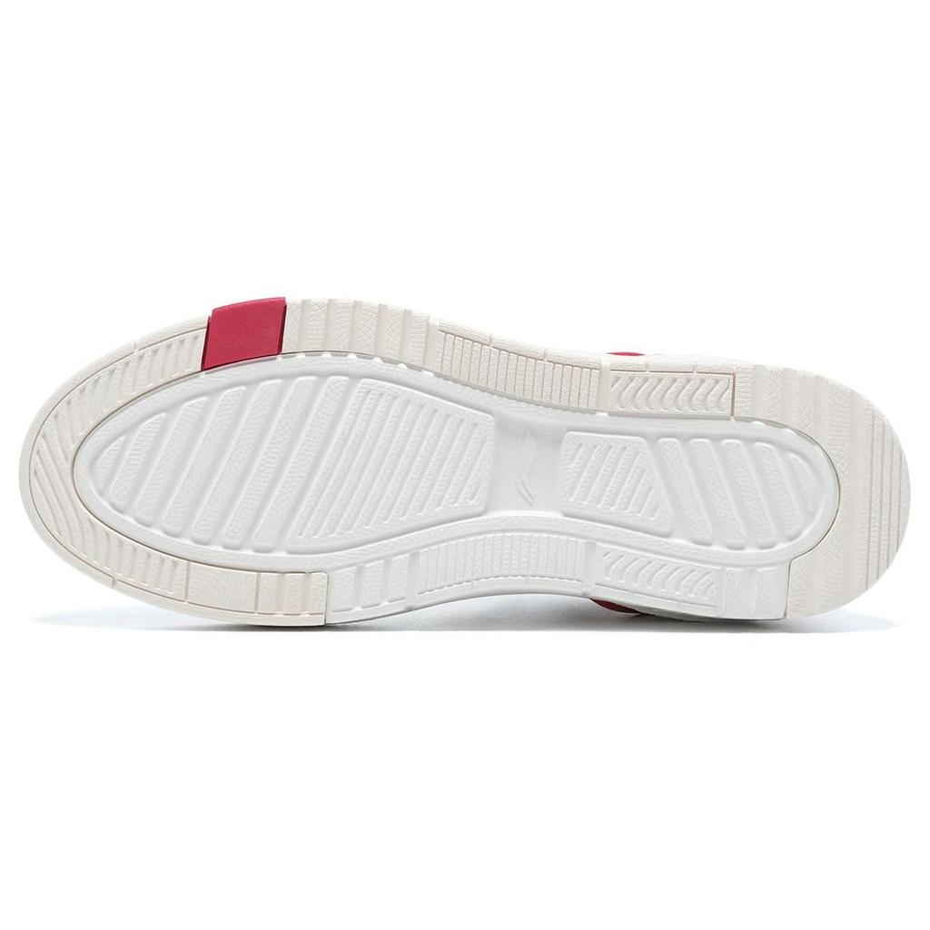 Li-Ning Lightweight Trendy Wear-Resistant Breathable Low-Top Skate Shoes Women Sneakers White Red AGCT010-1