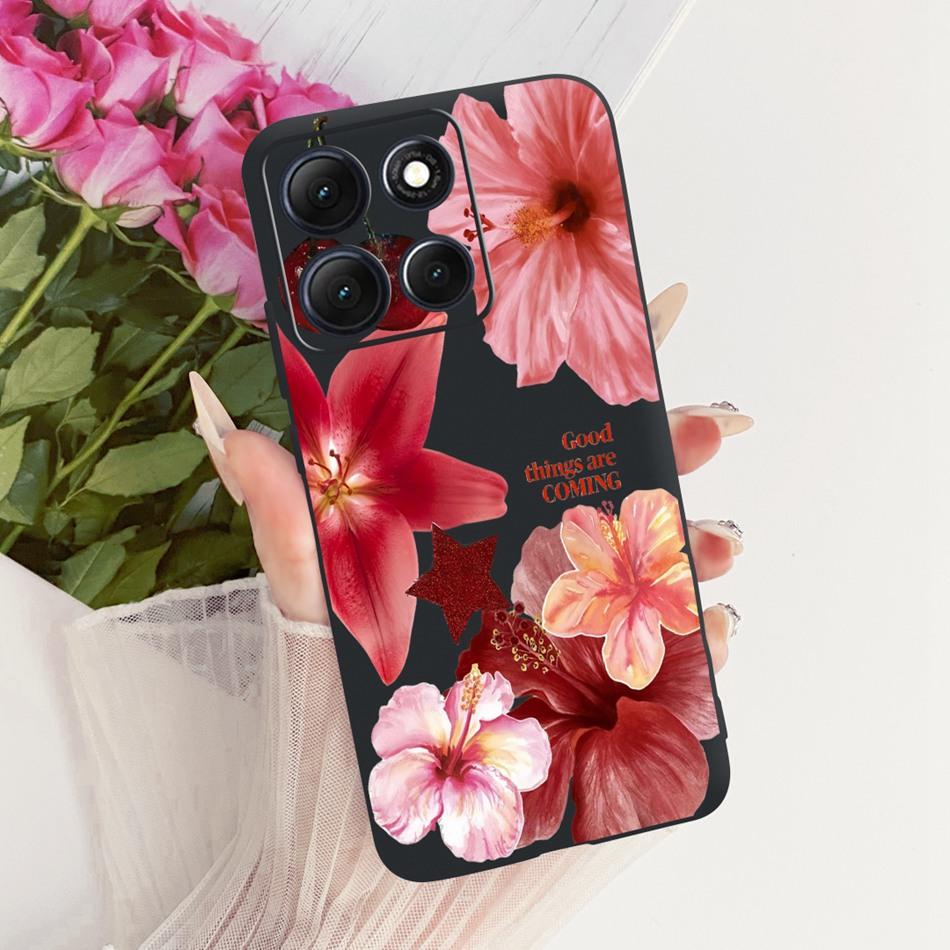 For Motorola Moto G86 Power Cute Flower Butterfly Cat Painted Case For Moto G86 G86Power Black Silicone Soft Phone Cases