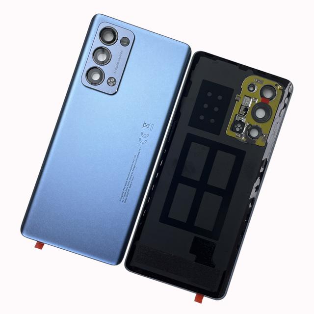 Задняя крышка из закаленного стекла для Oppo Reno 6 Pro 5G Snapdragon Reno6 + крышка батарейного отсека дверной корпус с ремонтом объектива камеры