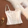 Sleeveless Lace Corset Hollow Suspender Vest Spicy Girl Style Lace Camisole  Ladies