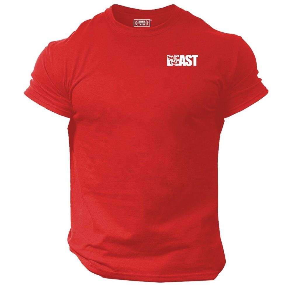 Beast T Shirt Pocket Gym Clothing Bodybuilding Training Workout Gorilla Mma Top