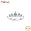 Tancise Classic стерлингового серебра 925 пробы кольцо с цирконом женские ювелирные изделия свадебное обещание вечерние подарок