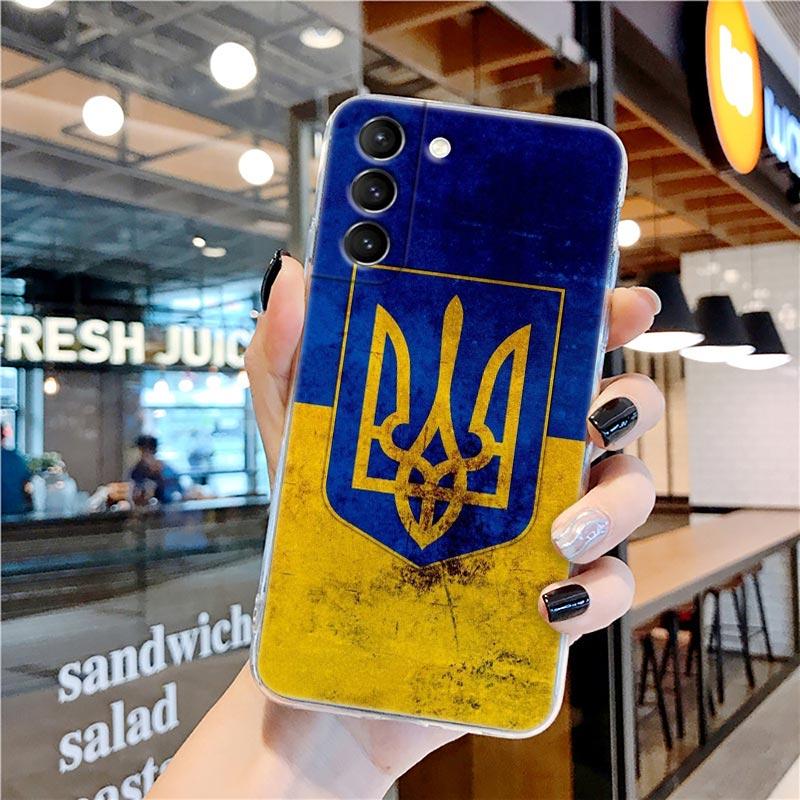 Прозрачный силиконовый чехол с флагом Украины для Samsung Galaxy S21 S20 FE S22 Ultra S10e S10 S9 Plus 5G, мягкий чехол для телефона, чехол для Украины