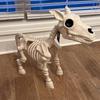 New Halloween Cow Horse Skeleton Tricky Graveyard Resin Cow Skull Skeleton Spooky Halloween Horror Cow Bones Skeleton Decor