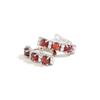 Natural Garnet 925 Sterling Silver Elegant Design Clip Ring Jewelry Set Earring for Women Birthday Party Fine Jewelry Gift