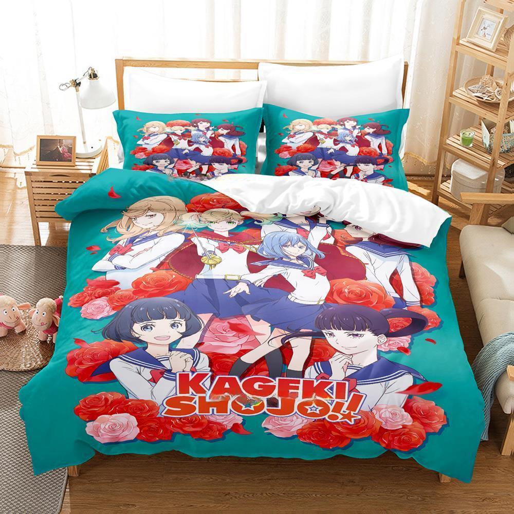 Kageki Shojo Аниме Комплект постельного белья Односпальный Twin Full Queen King Размер 3D Печать Пододеяльник Комплект простыней
