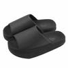 Sliet Indoor Core Training Sizes for Core Training Men's Open-Toe Slippers, 25.0-27.0cm, Black, Front-Opening,