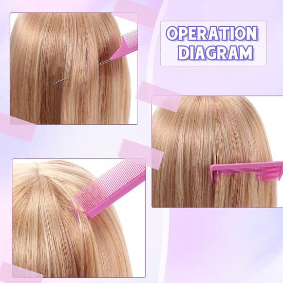 3Pcs/Set Hair Styling Comb Kit with Double-side Edge Control Teasing Bristle Brush Rat Tail Women Comb Back Brushing Combing Styling Brush