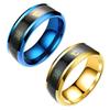 Обручальное кольцо из титановой стали, кольцо с датчиком температуры тела, интеллектуальное кольцо с датчиком температуры, мужское и женское кольцо