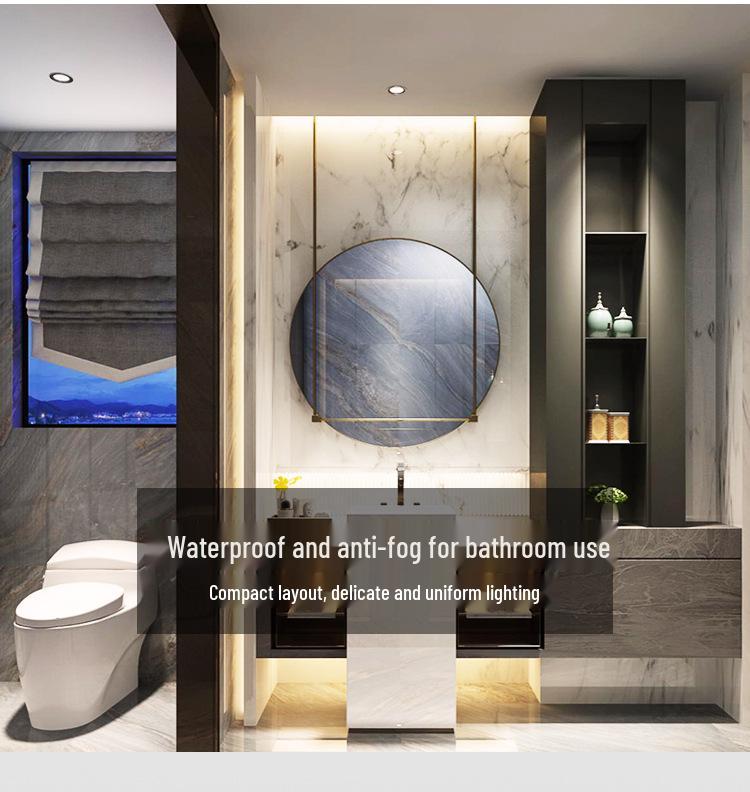 Ультратонкий светодиодный встраиваемый светильник с антибликовым и антизапотевающим эффектом для дома и магазина одежды - 4, 6, 8 дюймов с узкой рамкой