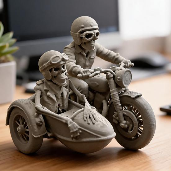 3D-печатная статуэтка сидящего скелета, Хэллоуин, Декор для помещений, Мини-фигурка черепа, Украшение для стола, полки в гостиной