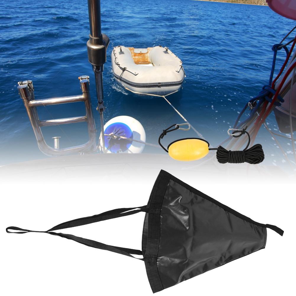 24-дюймовый портативный комплект буя для якоря лодки, аксессуар для яхты, резиновой лодки, каяка, рыболовной лодки, черный