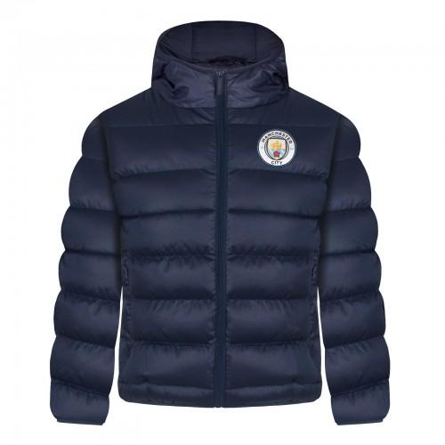 Manchester United FC Boys Crest Quilted Jacket