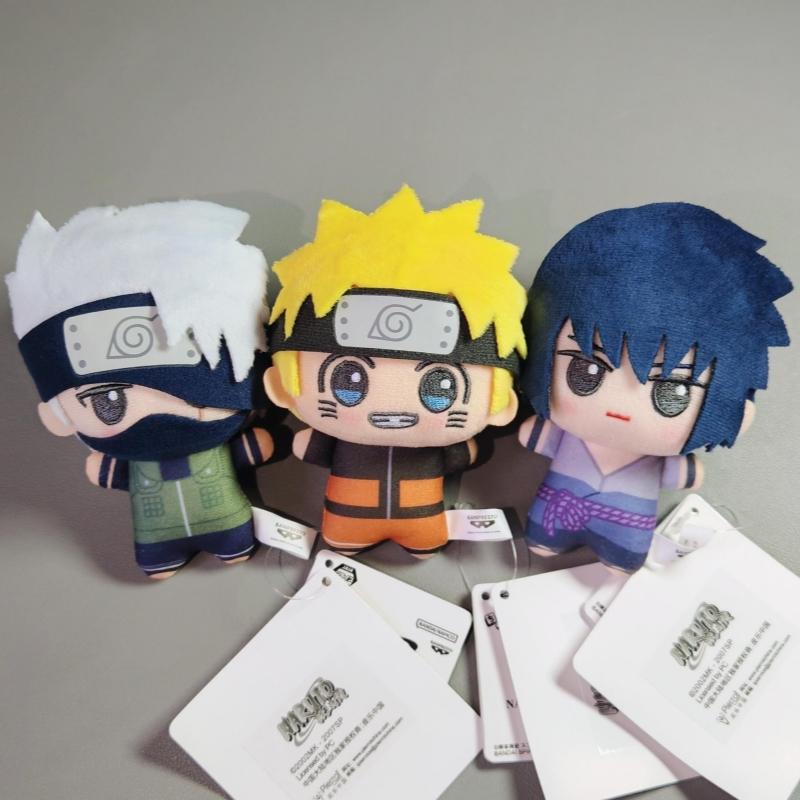 New Anime Naruto Plush Keychain Haruno Sakura Cotton Doll Kawaii Shippuden Sasuke Kakashi Stuffed Bag Charm Creative Fans Gifts