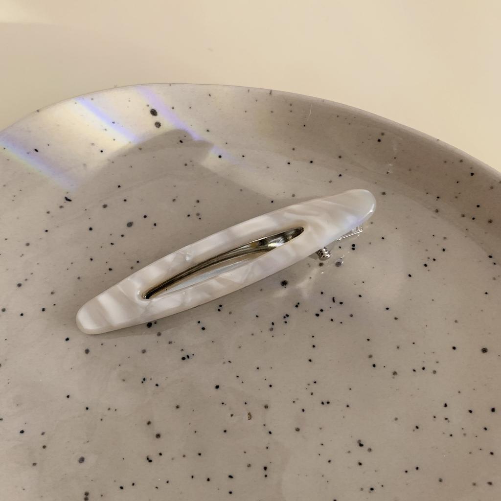 2 шт./набор Ацетатные заколки для волос Полые овальные заколки-уточки для челки Геометрические заколки Боковые заколки для волос Женские Девичьи Аксессуары для волос