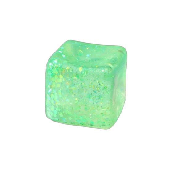 Ice Cube Squeeze Toy with Glitter Slow-Rising Water Cube TPR Fidget Toy for Stress Relief Portable Decompression Gadget for Kids
