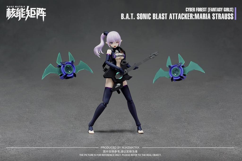 Doyusha NUKE MATRIX CYBER FOREST FANTASY GIRLS SONIC BLAST STRAUSS Scale Height 170mm Plastic Model First Limited Edition B.A.T. ATTACKERMARIA 1/12