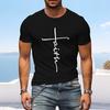 Men's T Shirt Tee Graphic Tee Casual Style Classic Style Cool Shirt Graphic Prints Cross Faith Crew Neck Hot Stamping Street Vacation