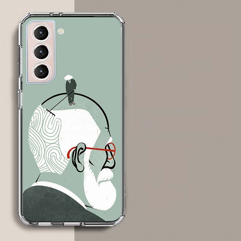 Sigmund Freud Founder of psychoanalysis Phone Case For Samsung A17 A56 A36 A26 A16 A55 A35 A25 A15 A05S Galaxy A71 A51 A41 A31 A