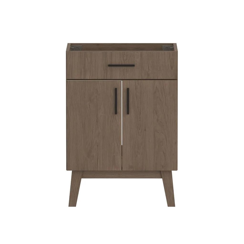 24-дюймовая тумба под раковину для ванной комнаты, Комплект тумбы с раковиной, с двумя дверцами шкафа с плавным закрыванием, Современный одинарный комплект шкафов для ванной, Индивидуальный