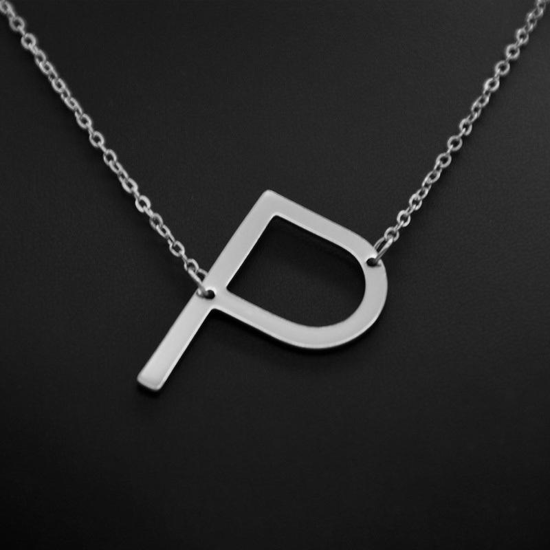 Женское ожерелье из 26 английских букв с орнаментом, пульсирующая цепочка, персонализированное ожерелье с буквами