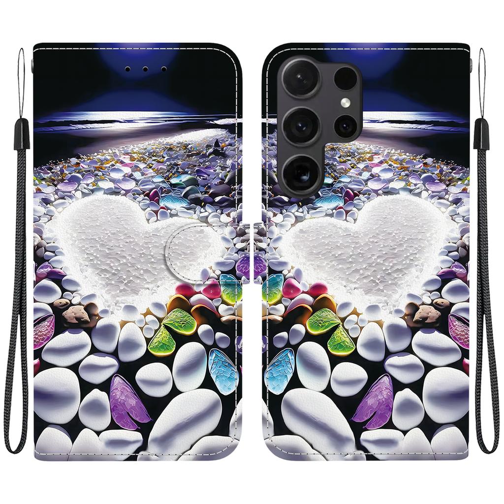 For Samsung Galaxy S26 Ultra Case Pattern Printing Leather Flip Wallet Phone Cover with Lanyard