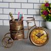 Pen Holder With Clock/Pen Holder For Office And Home Decoration, Gold