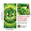 2D Leprechaun Hat Door Banner, St. Patrick's Day Green Clover Background