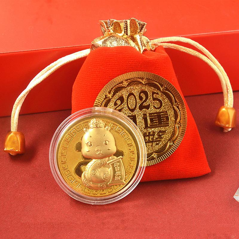 Золотая монета «2025 год Змеи» Памятные монеты Коллекционные памятные монеты с китайским зодиаком