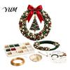 Craft Kits for Adults DIY Christmas Pearl Wreath Kit, Handmade Beaded Holiday Door Decor, Decoration Wall Hanging Elegant Project Home Beginner