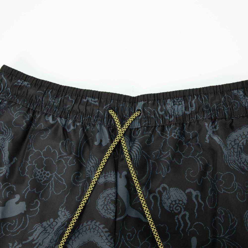 Puma X Staple Collaboration SS23 принтованные повседневные брюки со шнуровкой, тканые брюки унисекс, черные 620651-01